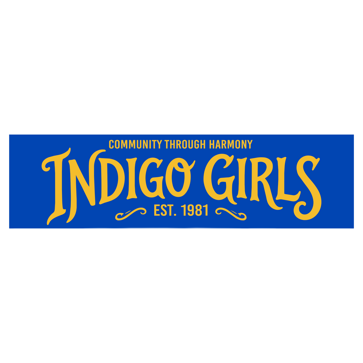 Est 1981 Yellow & Blue Bumper Sticker