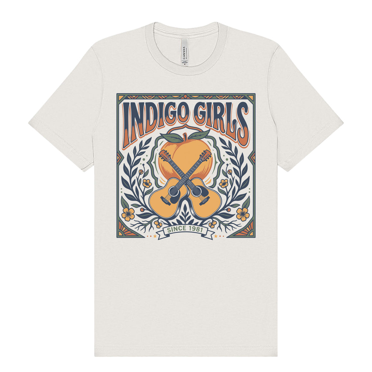 Peachy Vintage White T-shirt