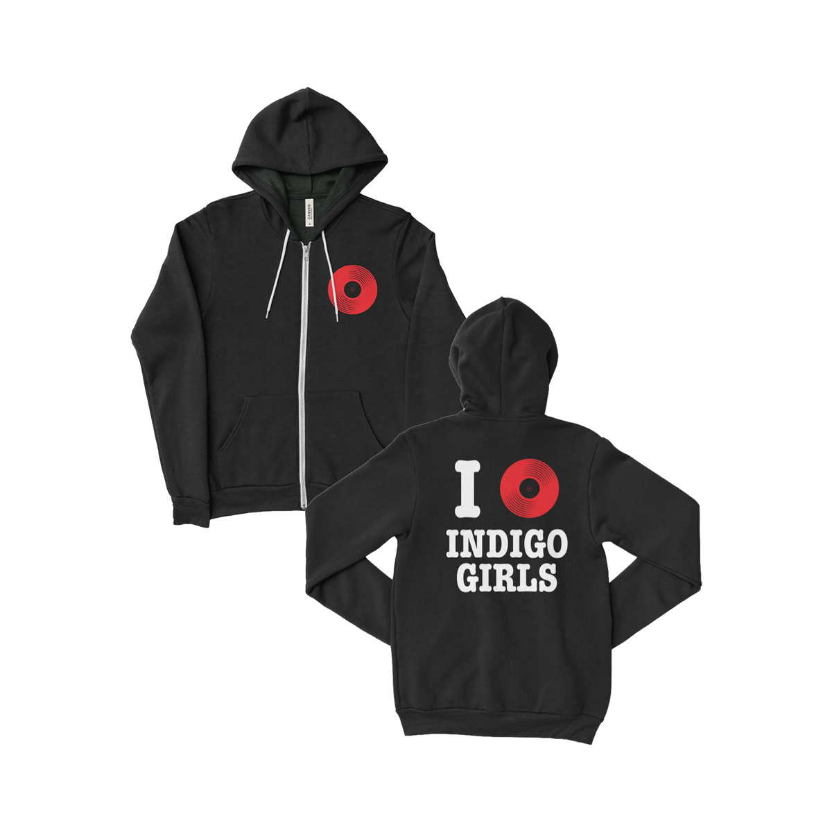 Record Love Zip Hoodie