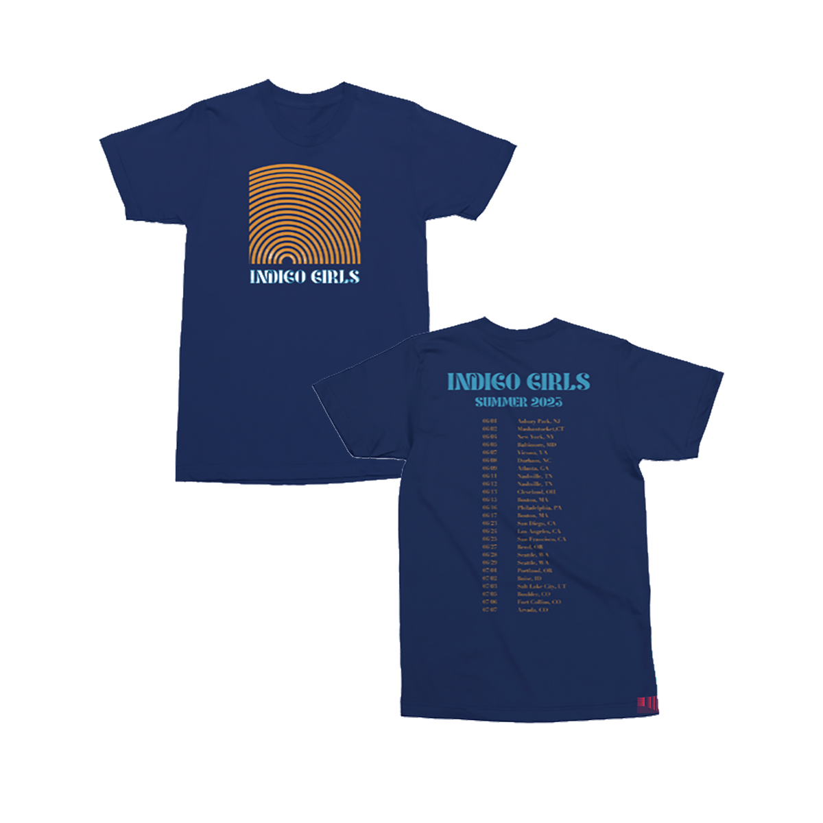Summer Tour 2023 w Dates Navy T-shirt